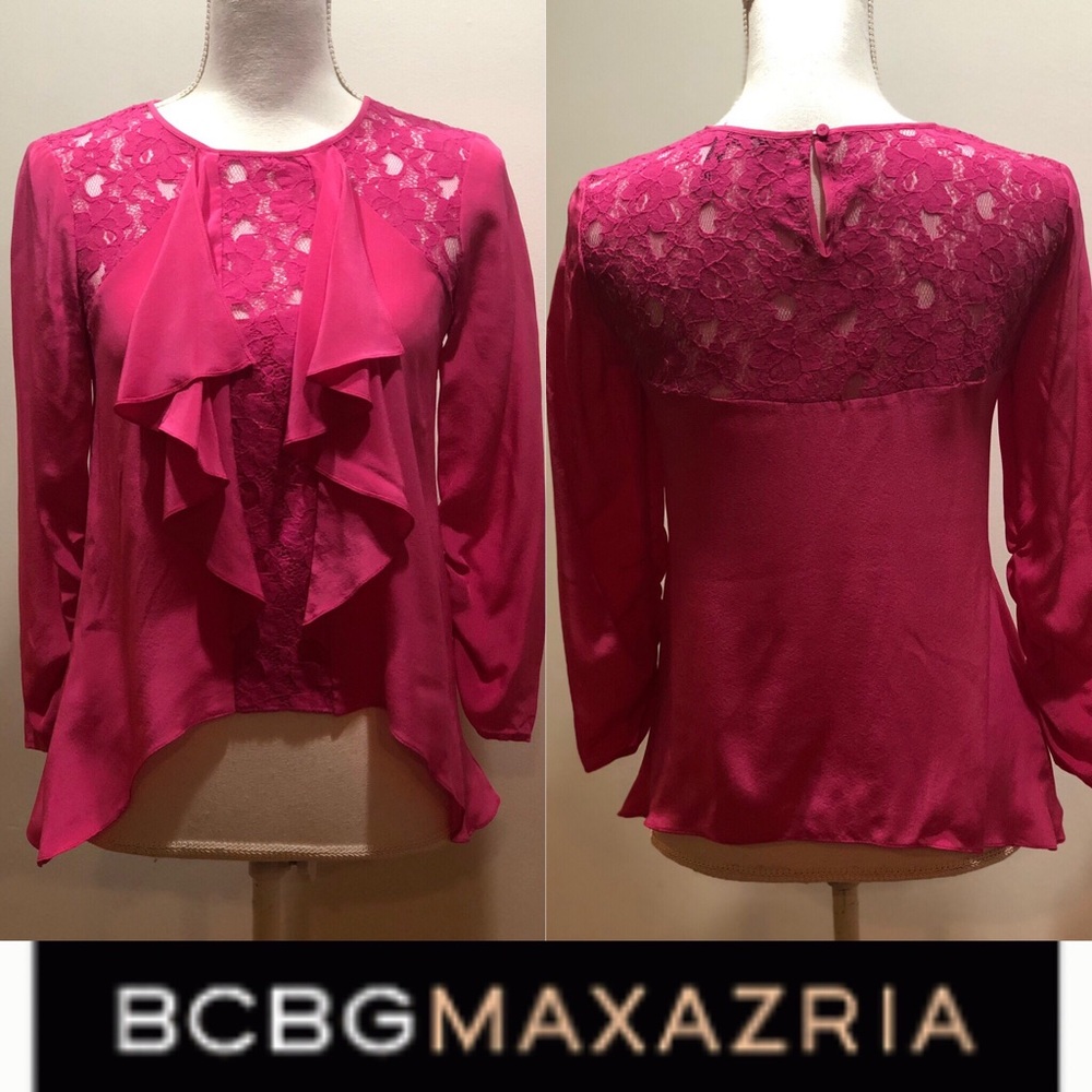 Beautiful BCBG Maxazria blouse in hot pink